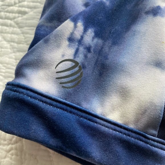 NWOT MPG Blue Tie Dye Recycled Polyester Sports Bra Medium Support Size SMALL - Picture 8 of 11